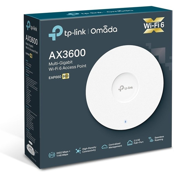 Точка доступу TP-LINK EAP660 HD AX3600 1x2.5GE LAN PoE MU-MIMO стель. (EAP660-HD)