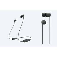 Навушники Sony WI-C100 In-ear IPX4 Wireless Black