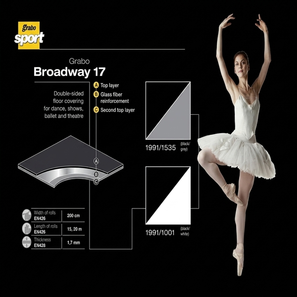 Танцювальний Лінолеум Grabo Broadway 17 (1137/275)