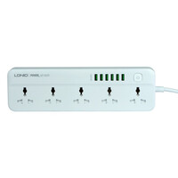 Мережевий Подовжувач LDNIO SC5614 5 socket / 6 USB White