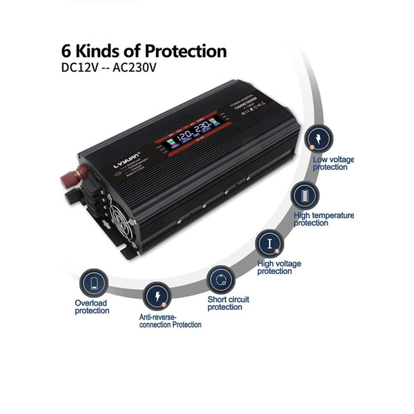 Назва: Інвертор автомобільний LVYUAN 1500W/3000W 1788365809