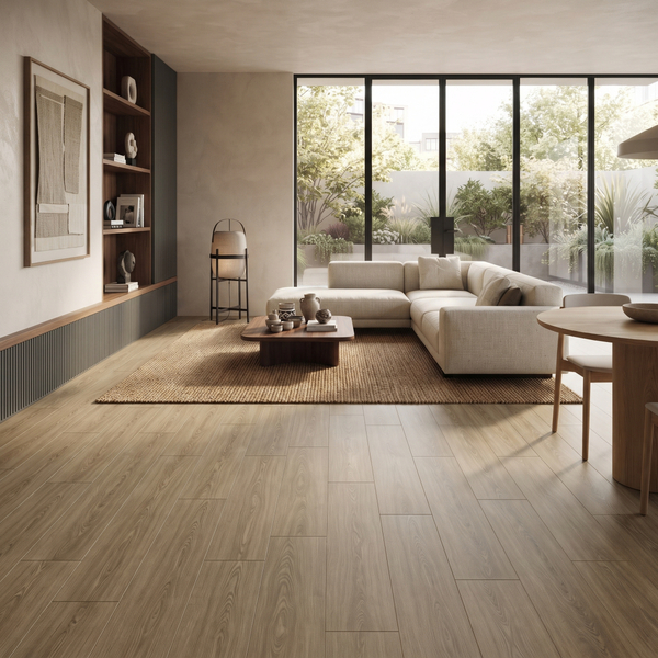 Плитка ПВХ Tarkett Art Vinyl ModulArt7 OAK STREET BEIGE STONE