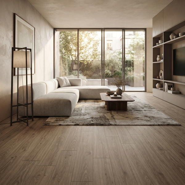 Плитка ПВХ Tarkett Art Vinyl ModulArt7 OAK MODERN STONE BROWN