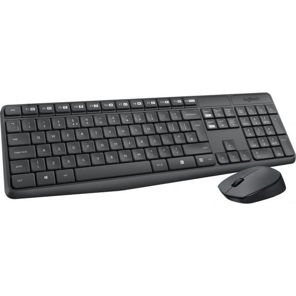 Комплект (клавіатура, миша) бездротовий Logitech MK235 ENG/UKR Grey (920-007931)