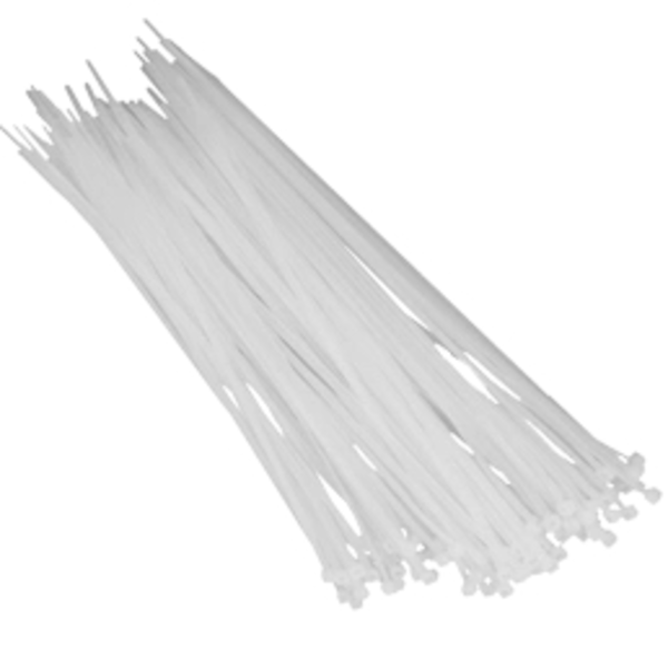 Хомут білий Courbi 370х4,8 (100шт)