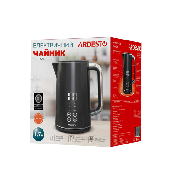 Електрочайник Ardesto EKL-X53E