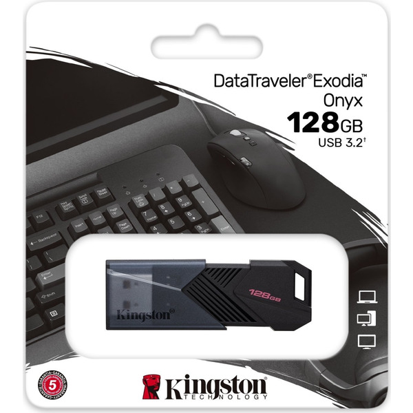 Флеш-накопитель USB3.2 128GB Kingston DataTraveler Exodia Onyx (DTXON/128GB)