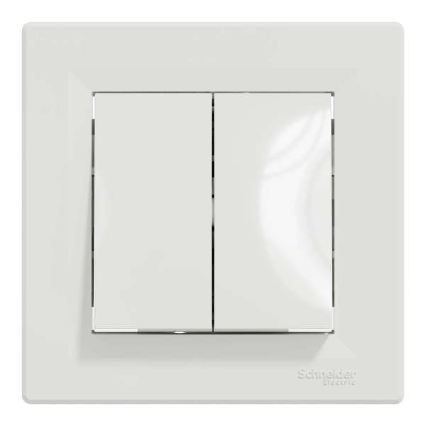 Выключатель 2-кл. белый проходной