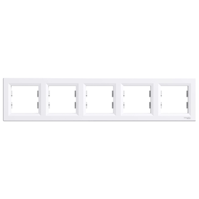Пятерная рамка Schneider Electric Asfora горизонтальная Белая (EPH5800521)