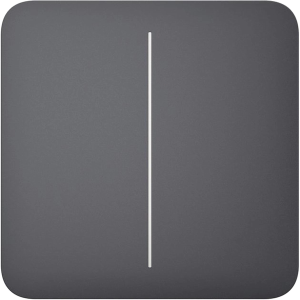 Кнопка двоклавішного вимикача Ajax SoloButton (2-gang) [55] graphite кнопка