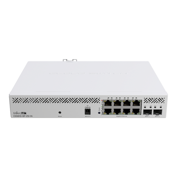 Комутатор 8 портів керований MikroTik CSS610-8P-2S+IN PoE