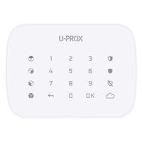 Бездротова сенсорна клавіатура для чотирьох груп U-Prox Keypad G4 White