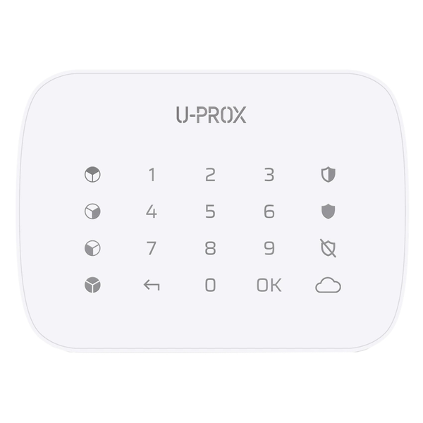 Бездротова сенсорна клавіатура для чотирьох груп U-Prox Keypad G4 White