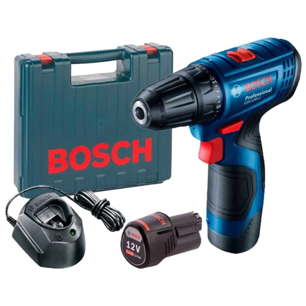 Акумуляторний дриль-шурупокрут Bosch Professional GSR 120-LI , 12V, 2 акум.по 2 амп.год, зарядний пристрій, валіза (06019G8000)
