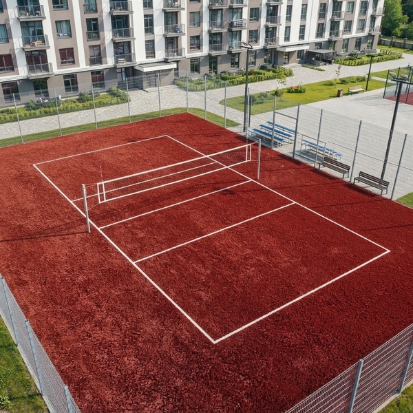 Спортивна штучна трава congrass Collor turf  Червоний 15 mm 4m