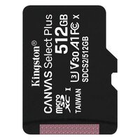 Карта пам`яті MicroSDXC 512GB UHS-I/U3 Class 10 Kingston Canvas Select Plus R100/W85MB/s (SDCS2/512GBSP)
