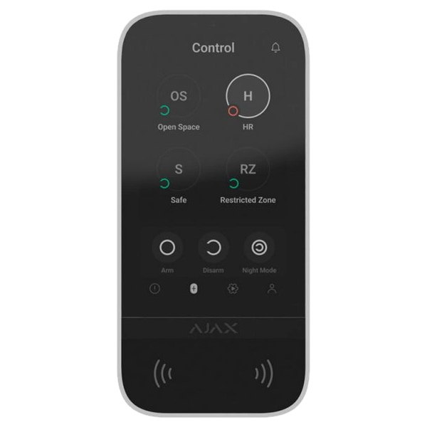 Клавіатура Ajax KeyPad TouchScreen (8EU) white
