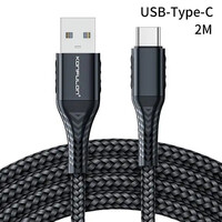 КабельKonfulon DC-34C Type-C, 2m, 60W Black