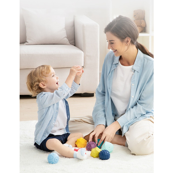 Набір текстурних силіконових М'ячиків, що розвивають, Beiens 8 шт (YZ49)