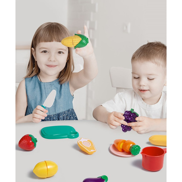 Ігровий набір Beiens Кошик з овочами та фруктами на липучках 30 предметів (BC9902)