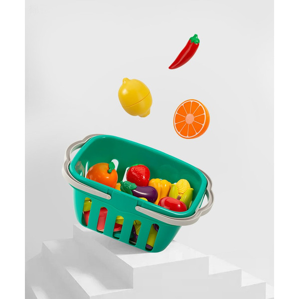 Ігровий набір Beiens Кошик з овочами та фруктами на липучках 30 предметів (BC9902)