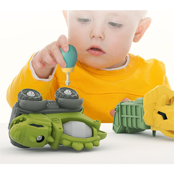 Конструктор Beiens Динозавр зеленый (бетономешалка) (QL4007C)