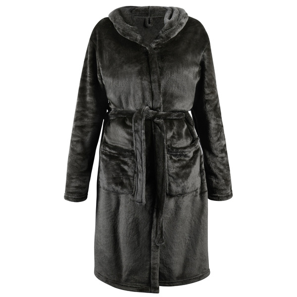 Текстиль банний SOHO Халат фліс., розмір XL Deep graphite с кап.