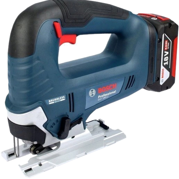 Лобзик Bosch GST 185-LI, акумуляторний 18В, Акб 4Ач, 0-3500 об/хв, ход 26мм, кейс, 2кг (0.601.5B3.023)