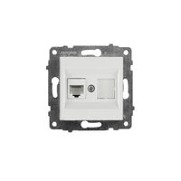 Механизм розетки компьютерной (CAT6) белый GRANO