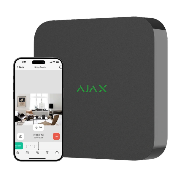 Відеореєстратор Ajax NVR (16ch) (8EU) black Мережевий відеореєстратор