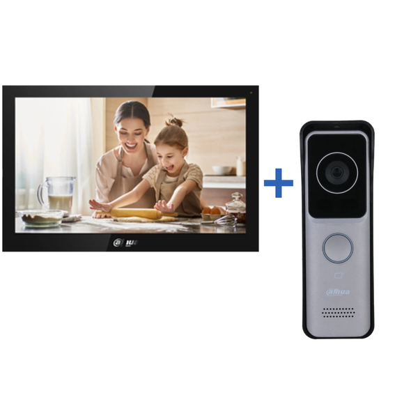 Комплект відеодомофону Dahua DHI-VTH5341G-W+ DHI-VTO2311R-WP