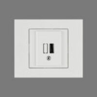 Розетка 1-USB белая GRANO