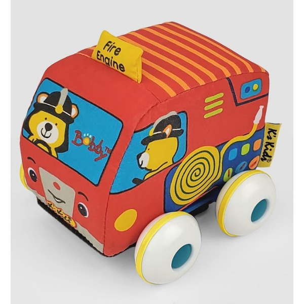 Набір машин Baby Pull-back (шкільний автобус та пожежна машина), K’s Kids, KA10835-GB