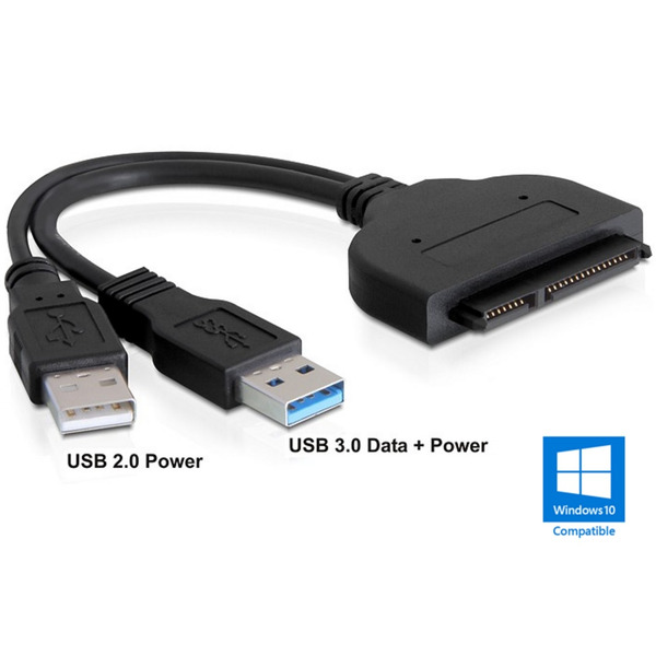 Переходник USB 3.0 --> SATA III 2.5 7+15pin OEM