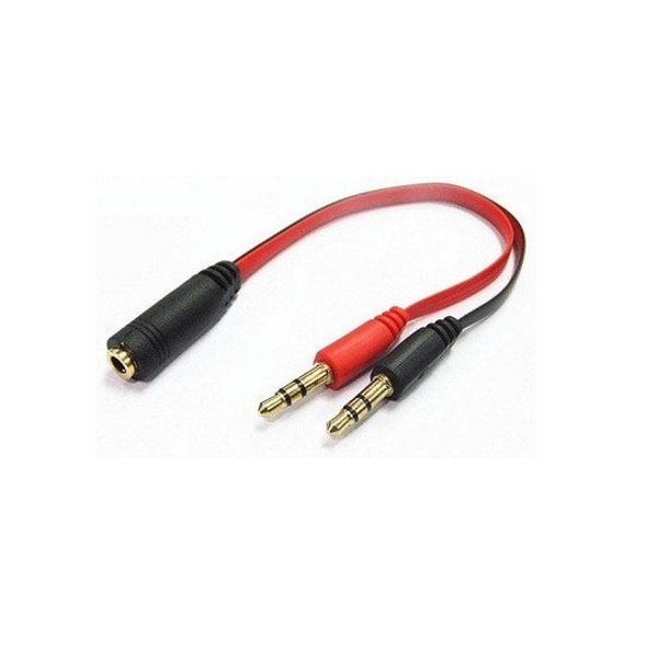 Перехідник аудіо Jack 3.5mm F 4pin -> 2 Jack 3.5mm M (Audio+MIC)