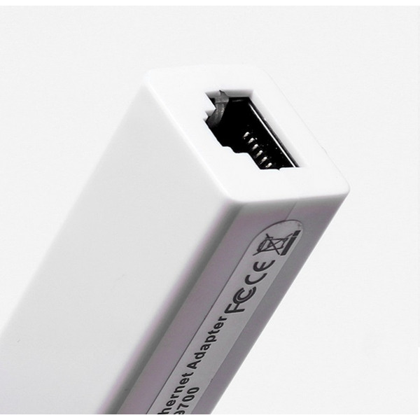 Перехідник USB --> Ethernet RJ45, 0.1м білий, RTL