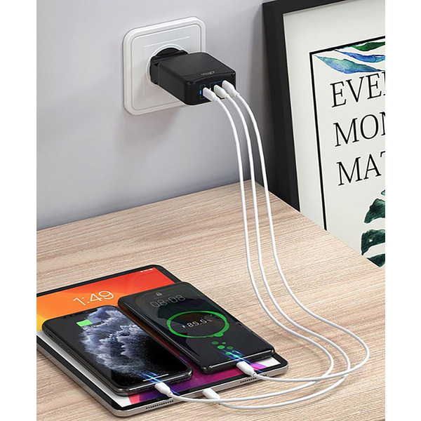 Мережевий зарядний пристрій Media-Tech MT6252 65W Black