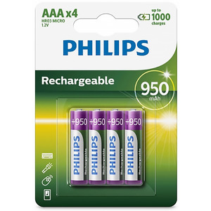 Акумулятор Philips AAA/HR03 Ni-MH 950 mAh BL 4шт