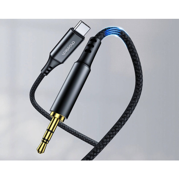 Кабель 3.5 мм jack Choetech AUX Type-C to TRS Audio 3.5mm 1m Black (AUX006)