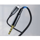 Кабель AUX Type-C - TRS Audio 3.5мм M/M DAC Chip 96kHz, 1.0 м, чорний Choetech