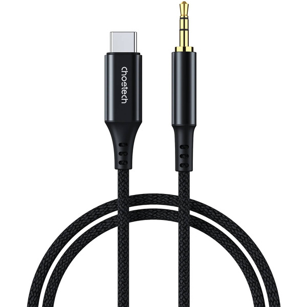 Кабель 3.5 мм jack Choetech AUX Type-C to TRS Audio 3.5mm 1m Black (AUX006)