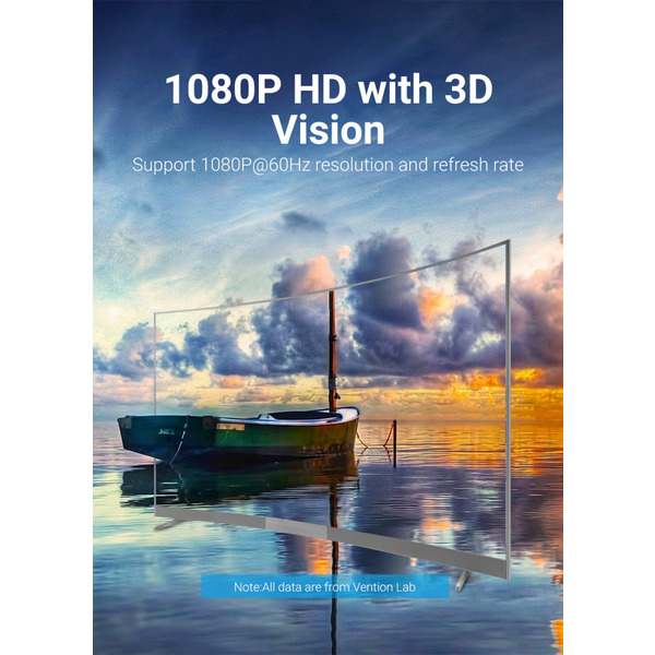 Перехідник Vention VGA - USB Type-C (F/M), 0.15 м (TDFHB)