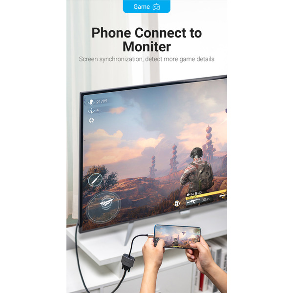 Перехідник Vention VGA - USB Type-C (F/M), 0.15 м (TDFHB)