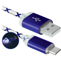 КабельUSB AM-micro BM, 1.0 м, синій, 08-03LT Defender