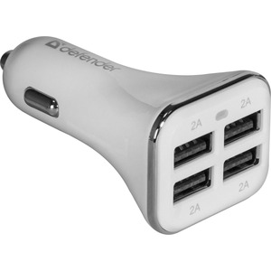 Автозарядка 4xUSB (4xUSB-A) 8A UCA-05 біла Defender