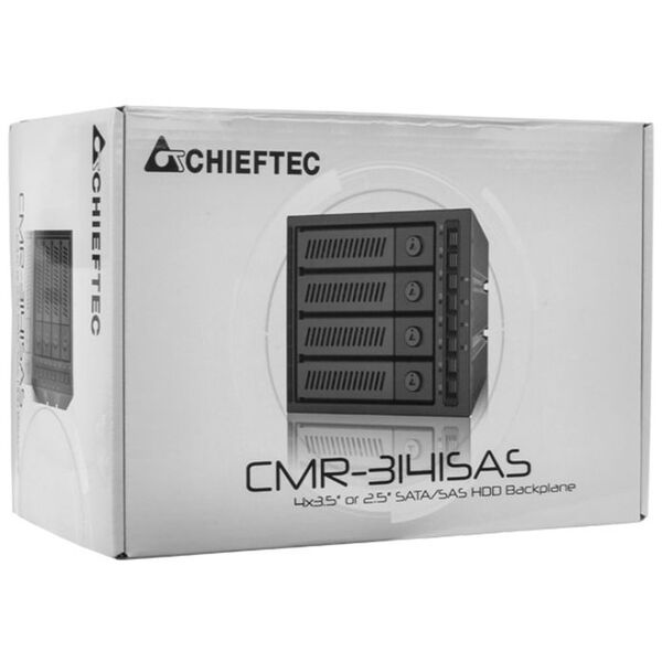 Бекплейн Chieftec CMR-3141SAS 3x5.25" -> 4x3.5" HDDs Hot-Swap Metal