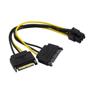 Кабель живлення для відеокарти  6pin Male - 2хSATA Male