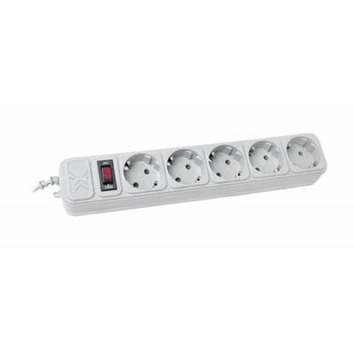 Фильтр питания Maxxter 5 розеток 3м (SPM5-G-10G) серый