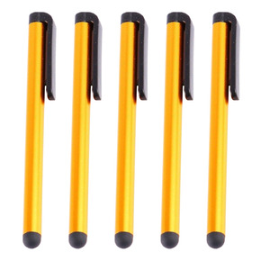 Стілус для ємнісних екранів, жовтий (комплект 5 шт.)