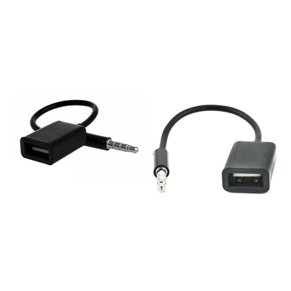 Перехідник аудіо USB для iPod Shuffle Jack 3.5mm M 4 pin -> USB AF, чорний